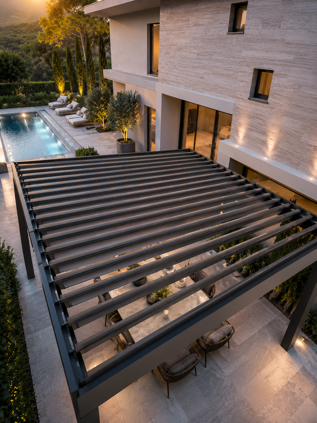 Restaurant Terrace — Scissor Bioclimatic Application